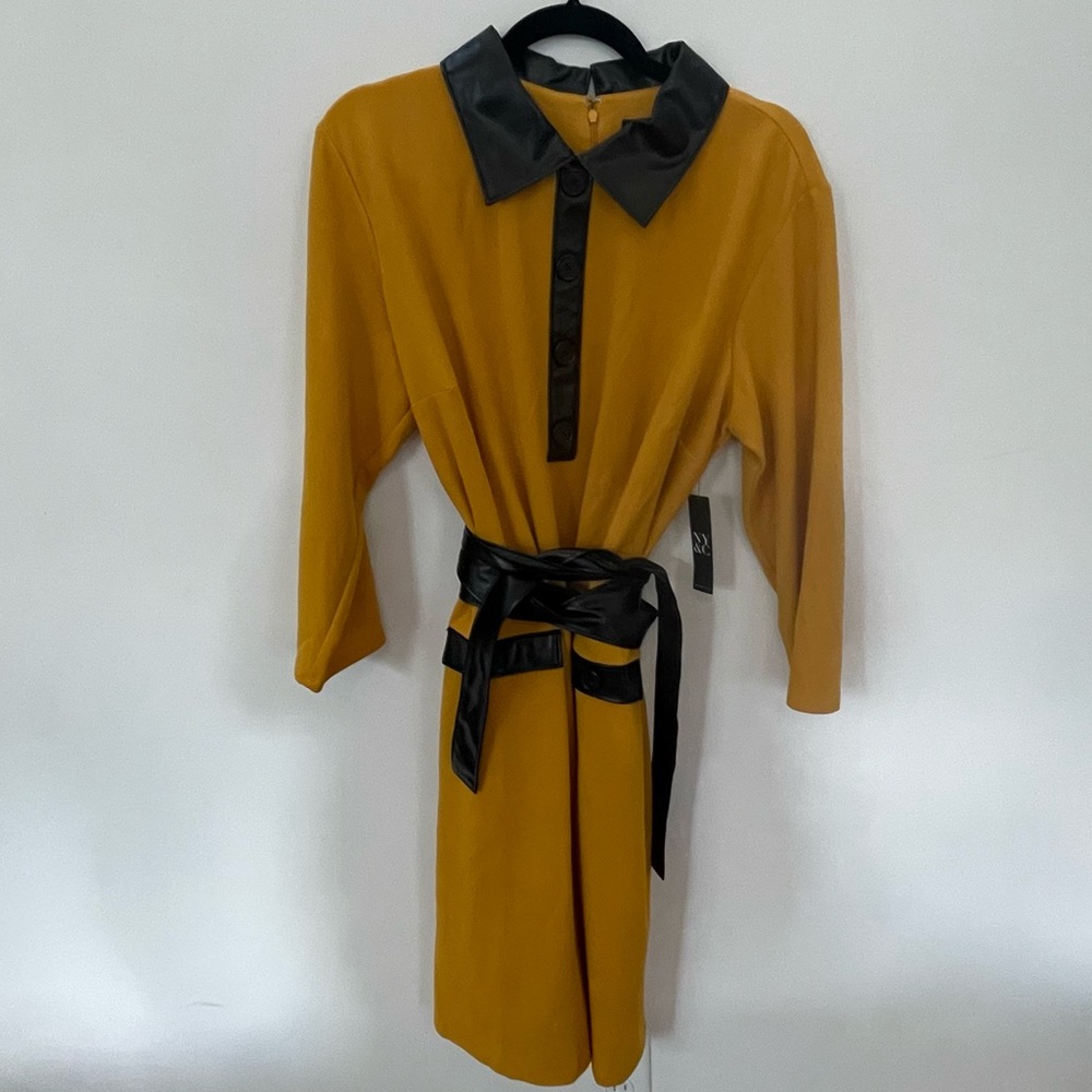 New York & Co NWT XXL shit dress with faux leather details